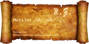 Mettler Zénó névjegykártya